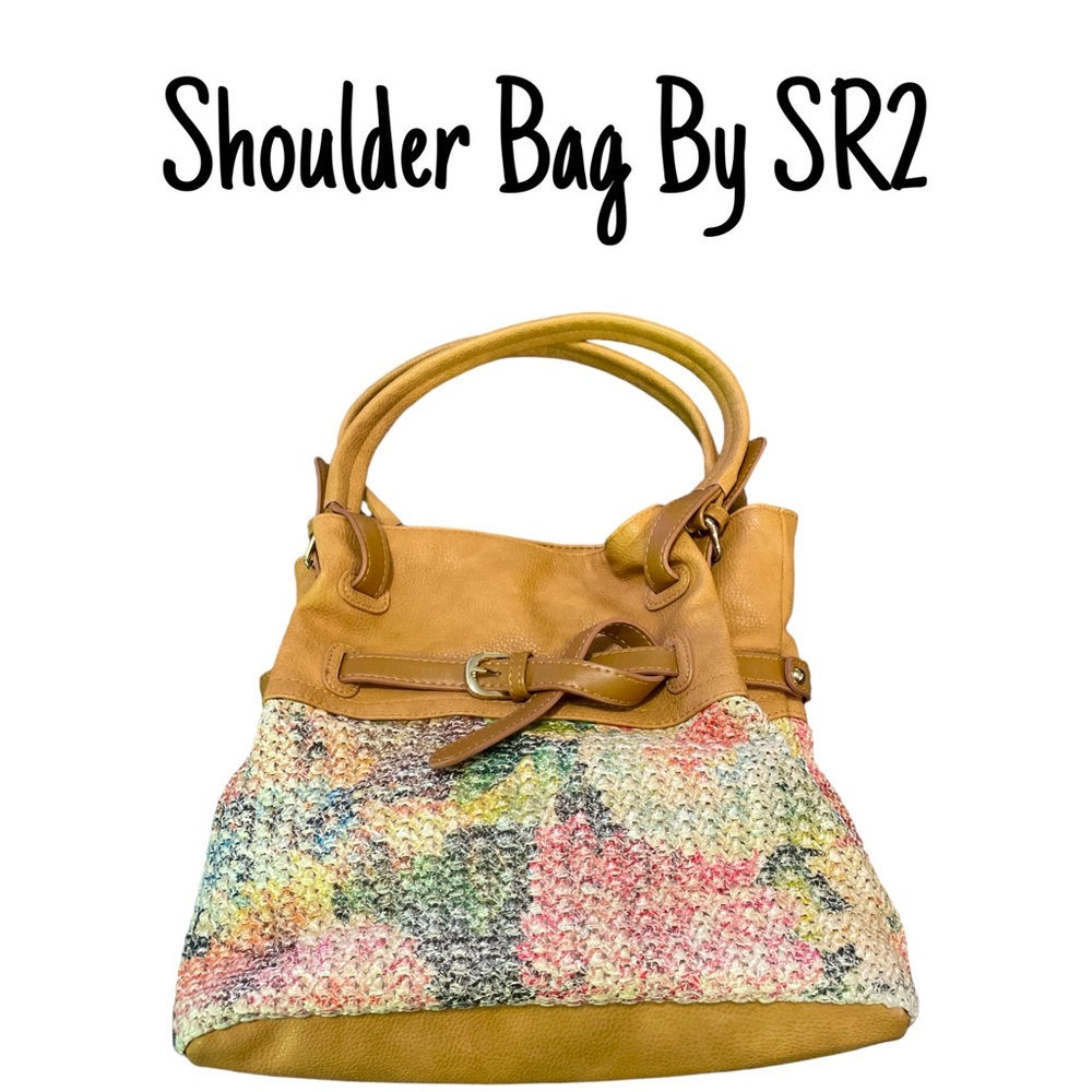 EUC Leather& Multicolored Fabric Purse By SR2 By Sondra Roberts